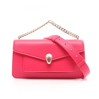 ブルガリ BVLGARI セルペンティ フォーエバー ハンドバッグ 2WAY ハンドバッグ バッグ レザー レディース ピンク系 【中古】