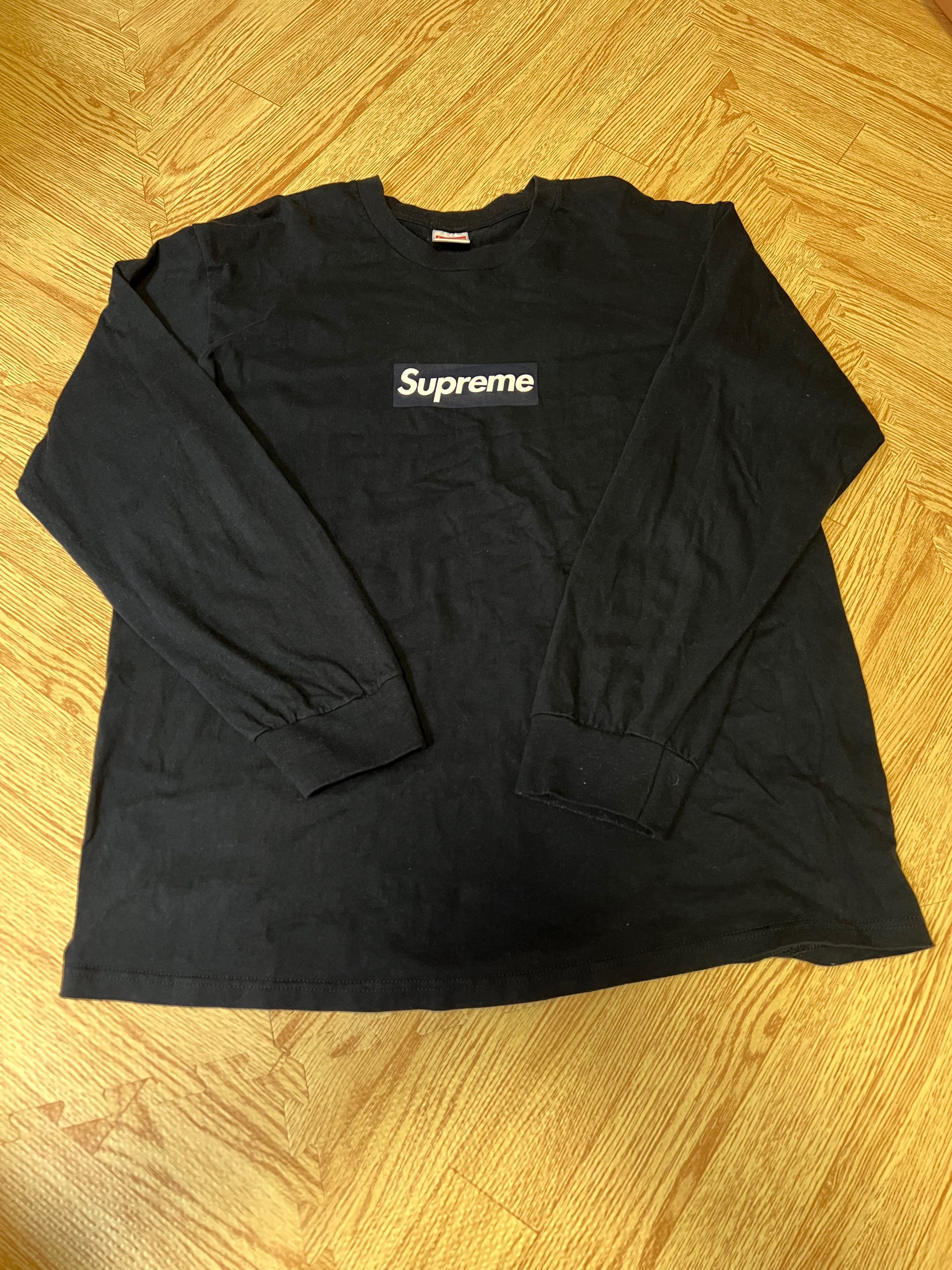 Supreme Box Logo L/S Tee "Navy"