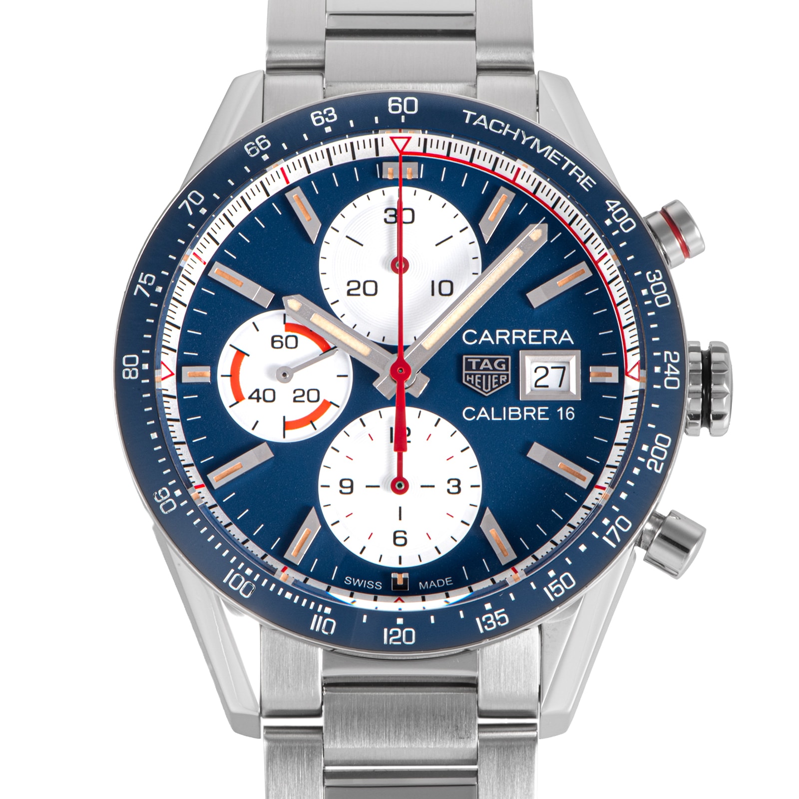 TAG HEUER タグホイヤー カレラ キャリバー16 クロノグラフ CV201AR.BA0715 ステンレススチール【中古】