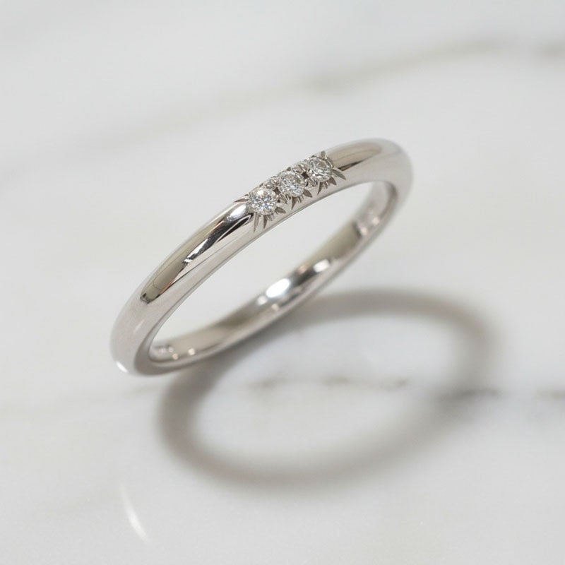 ティファニー TIFFANY&Co. フォーエバー ウェディング バンドリング 5号 61000836 リング Pt950プラチナ ダイヤモンド レディース【中古】【Aランク】