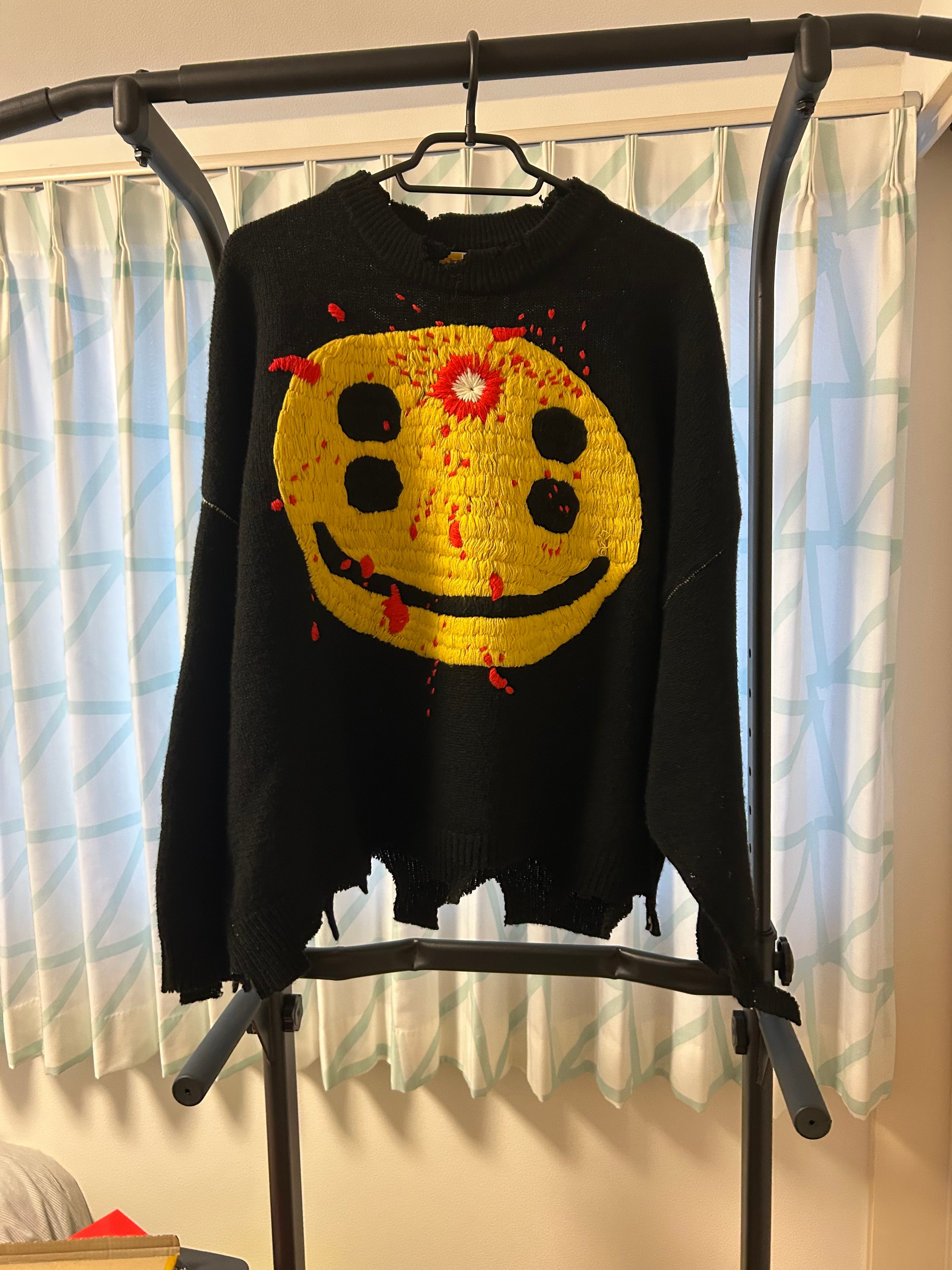 Saint Mxxxxxx x Cactus Plant Flea Market Smile Knit "Black"