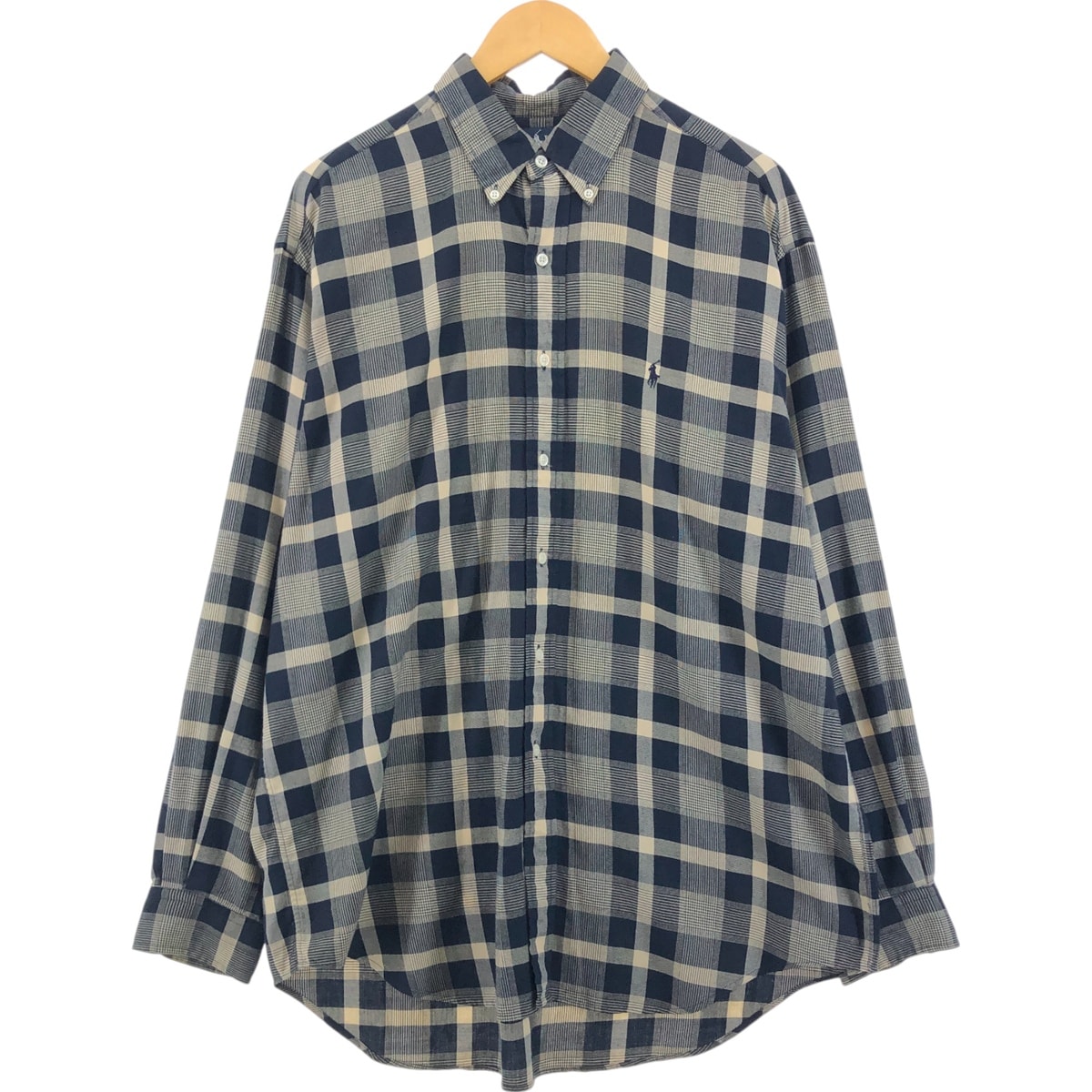 古着 ラルフローレン Ralph Lauren BLAIRE 長袖 ボタンダウンチェックシャツ メンズL相当/eaa473766