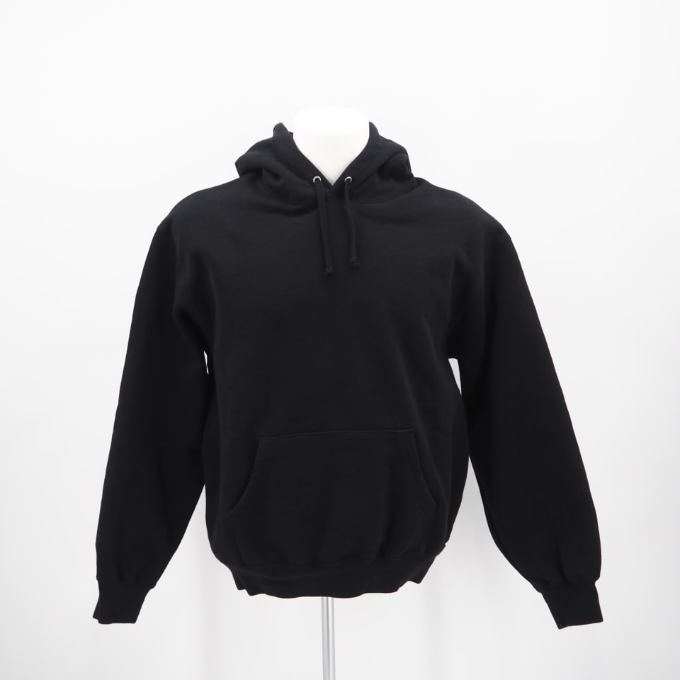 美品 Supreme シュプリーム コットン Satin Applique Hooded Sweatshirt パーカー プルオーバー フーディ ブラック 170/92A S S - パーカー ブラック ポリエステル レディース