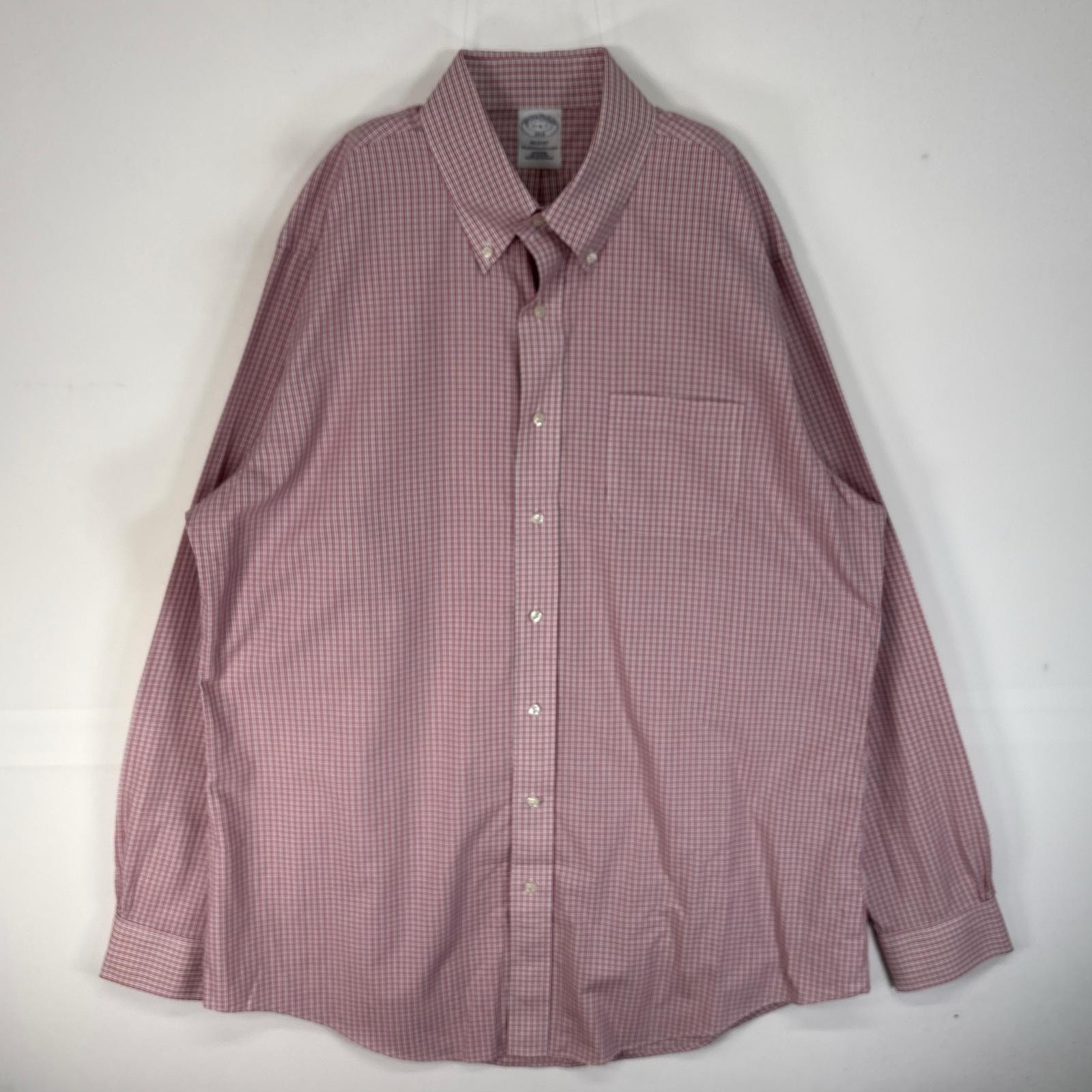 古着 ブルックスブラザーズ Brooks Brothers 長袖シャツ チェック 胸ポケ ボタンダウン XL レッド系 マルチカラー メンズ