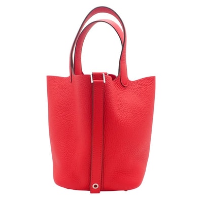 エルメス HERMES ピコタンロック PM K刻印 H056289CKO5 ハンドバッグ トリヨンクレマンス ルージュラデュー シルバー金具 レディース【中古】【Aランク】