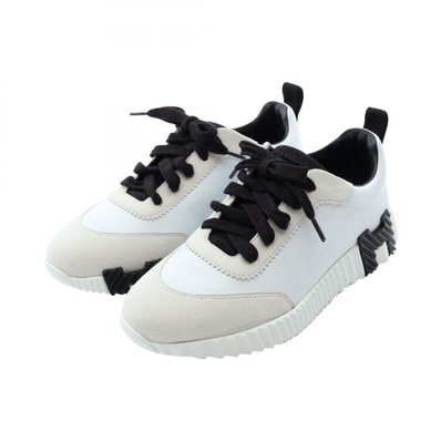 エルメス HERMES バウンシング スニーカー 靴 レザー ホワイト レディース ホワイト系 / ブラック系 H2422127 【中古】