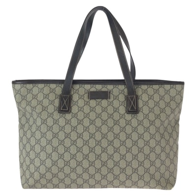 GUCCI グッチ ベージュ ブラウン ゴールド金具 GGスプリームキャンバス レザー/ トートバッグ ショルダーバッグ 601308 【中古】