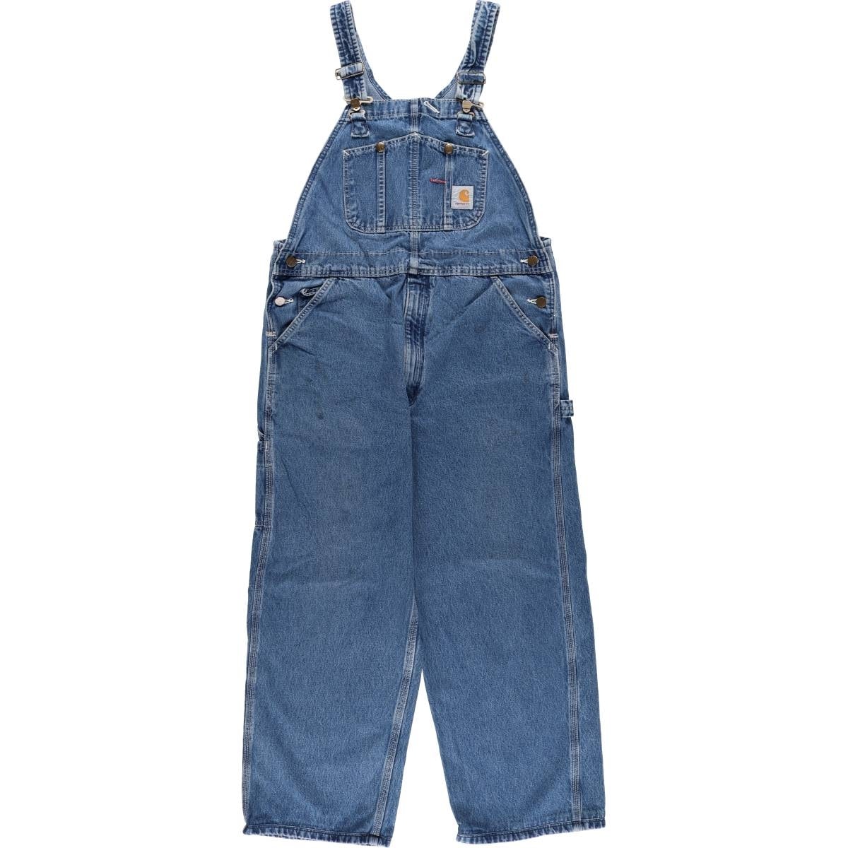 古着 カーハート Carhartt デニムオーバーオール メンズw38相当/eaa572434