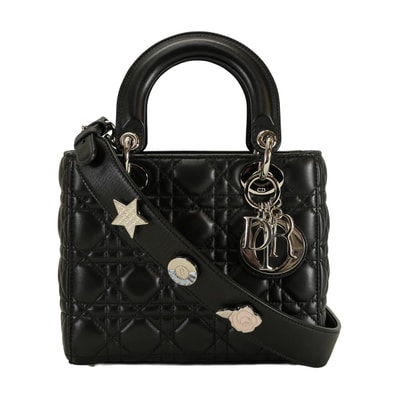 Dior ディオール ショルダーバッグ レディディオール My ABC スモール 黒 (ブラック)//ルージュ カナージュラムスキン シルバー金具 M05380CAL Aランク【中古】