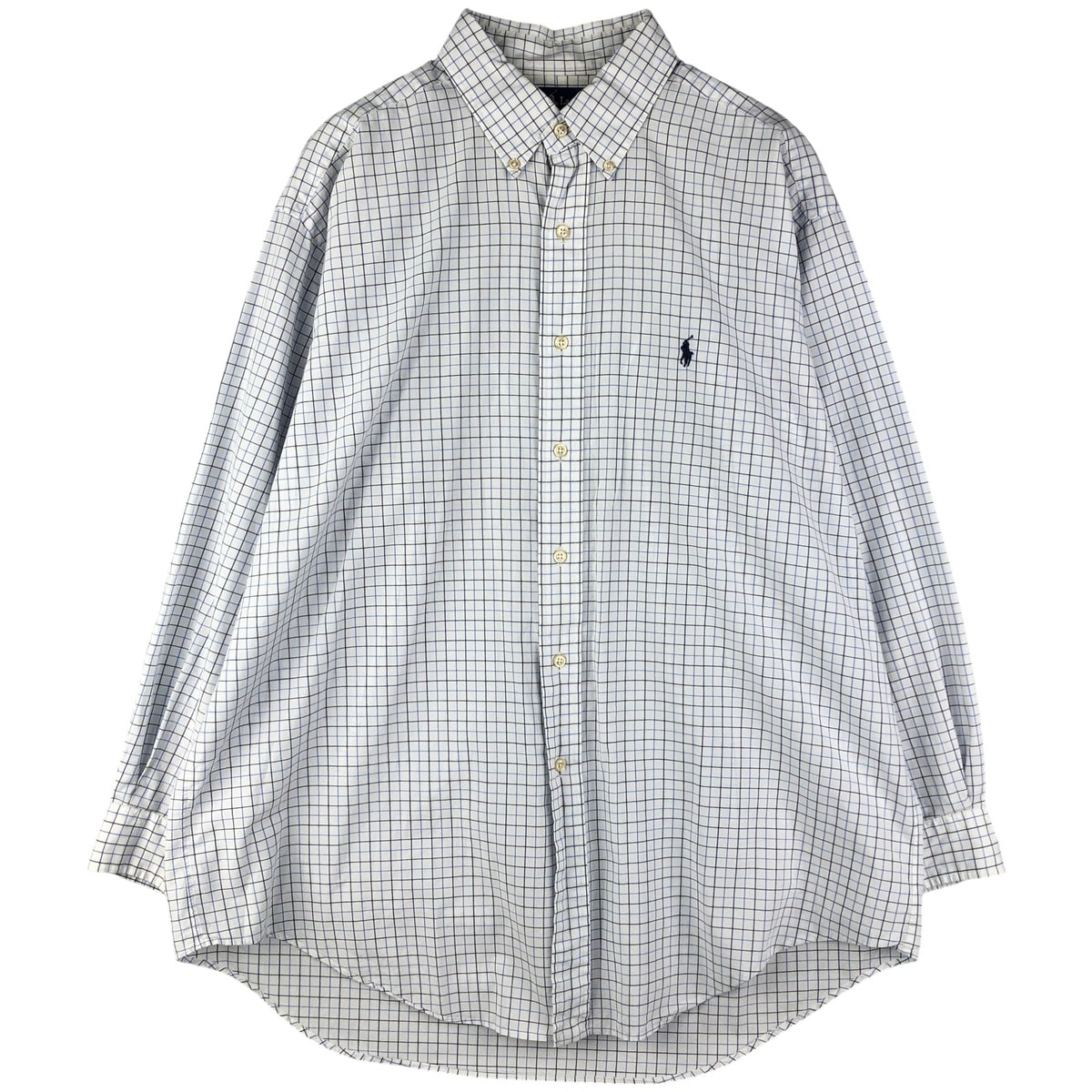 古着 ラルフローレン Ralph Lauren YARMOUTH 長袖 ボタンダウンチェックシャツ メンズL相当/eaa602361