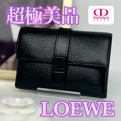 LOEWE Small Vertical Wallet In Soft Grained Calfskin "Black"