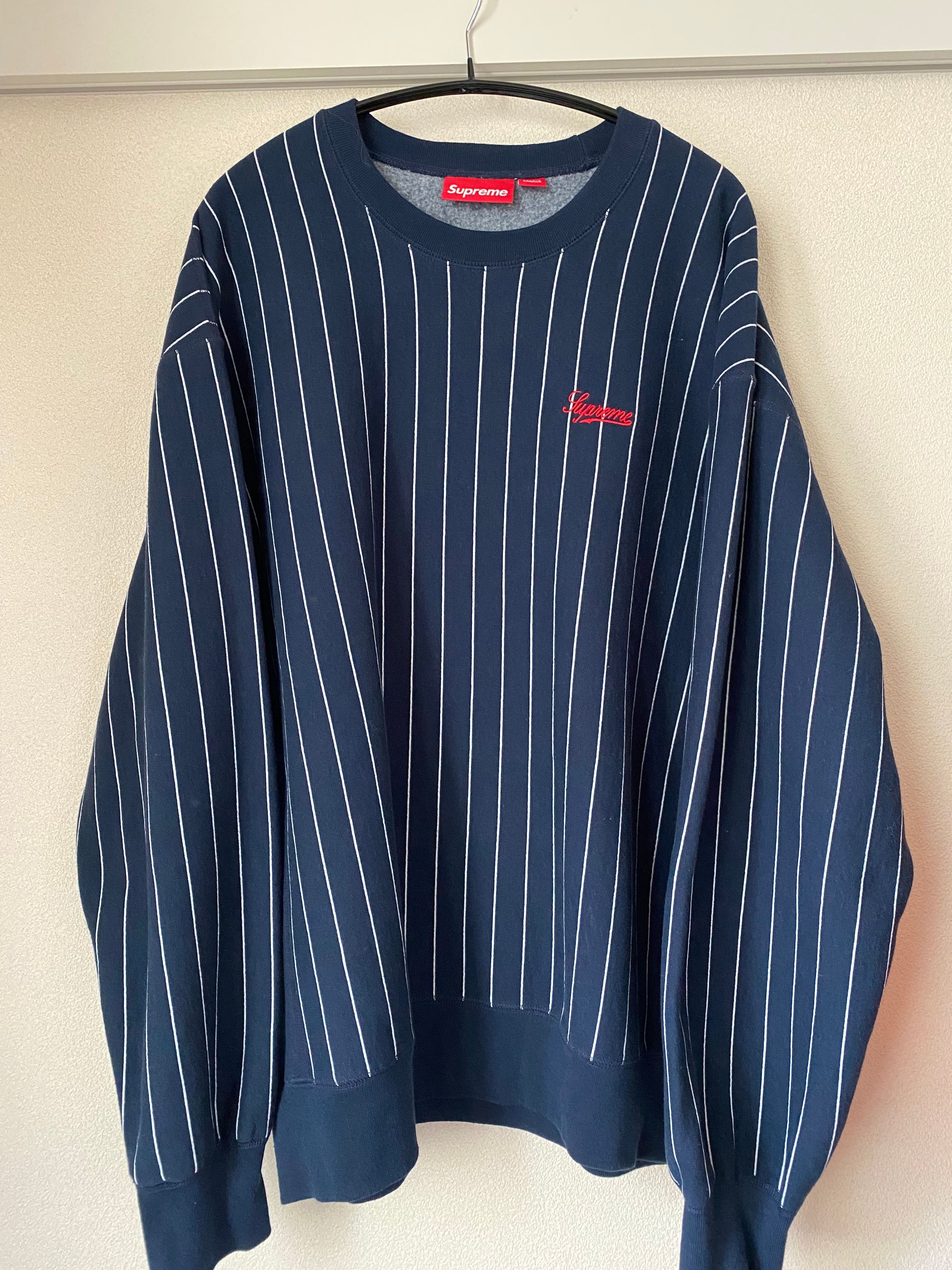 Supreme ストライプ クルーネックセーター Supreme（シュプリーム） 24SS Pinstripe Crewneck ピンストライプ