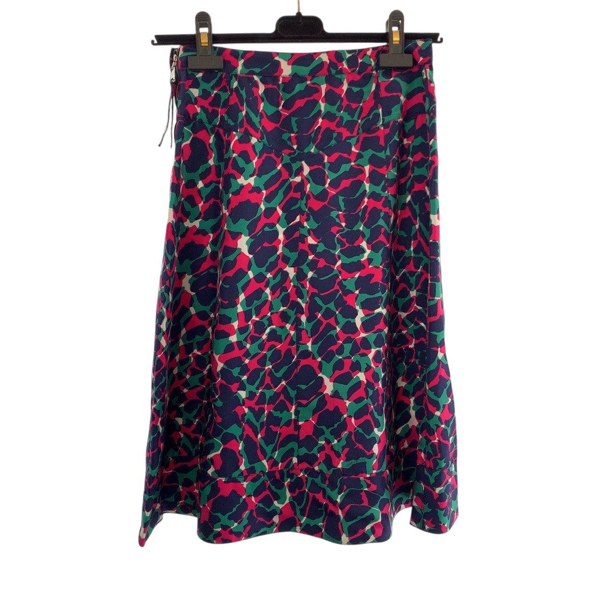 美品 LOUIS VUITTON ルイヴィトン サイズ36 マルチカラー シルク スカート 膝丈 506410 【中古】