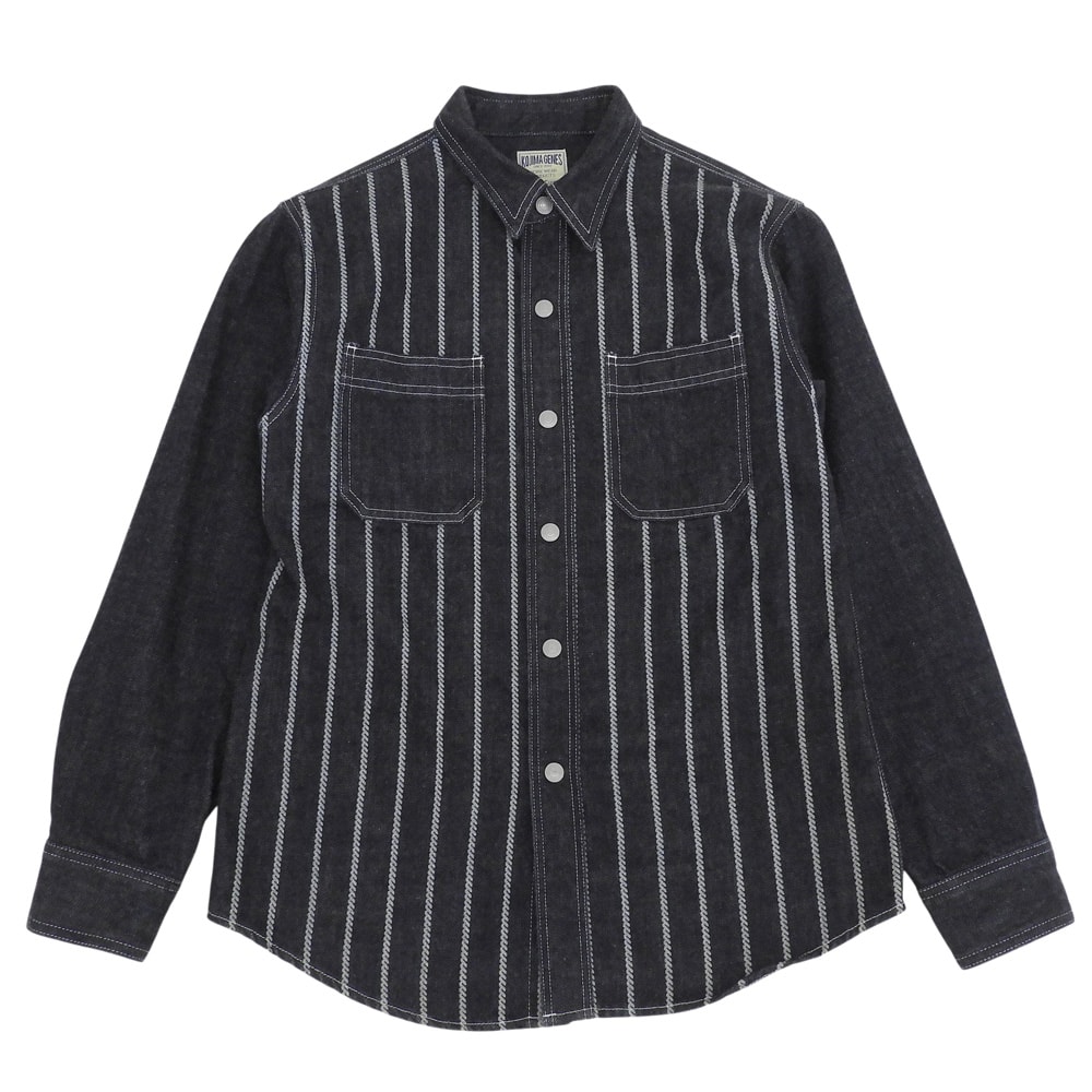 児島ジーンズ 美品 デニムシャツ トップス メンズ コットン インディゴ M M