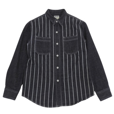 児島ジーンズ 美品 デニムシャツ トップス メンズ コットン インディゴ M M