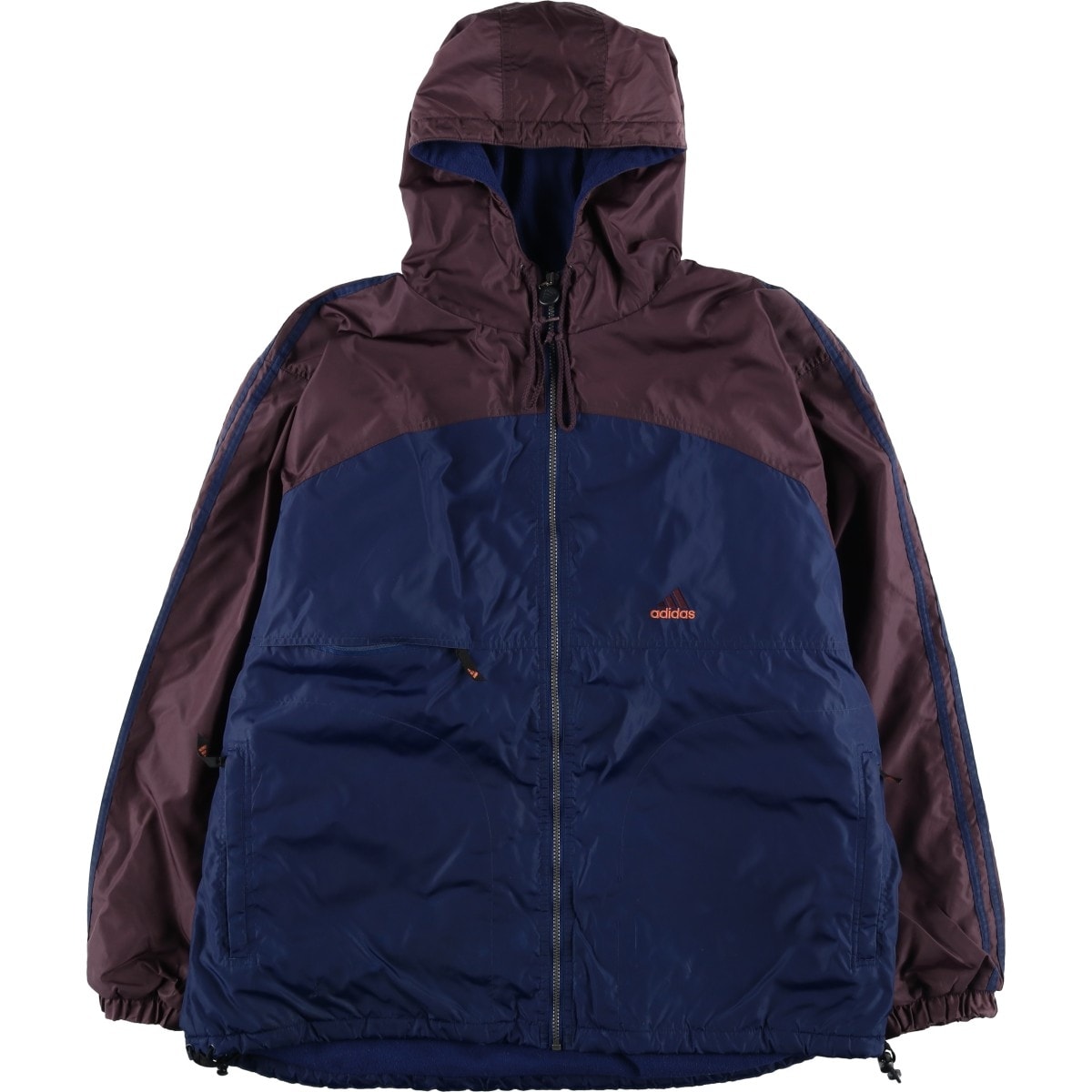 古着 90~00年代 アディダス adidas バックロゴ 中綿パーカー パファージャケット メンズXL相当/eaa495279