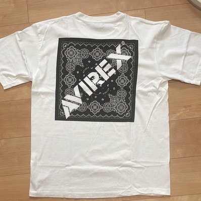 【極美品】AVIREX バンダナ ボックスロゴ Tシャツ Lサイズ 白