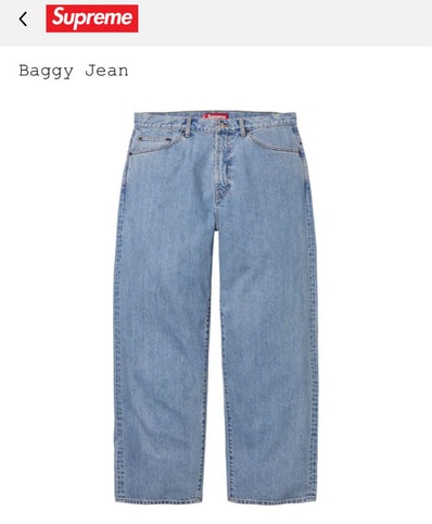 Supreme Baggy Jean (25FW) "Washed Indigo"