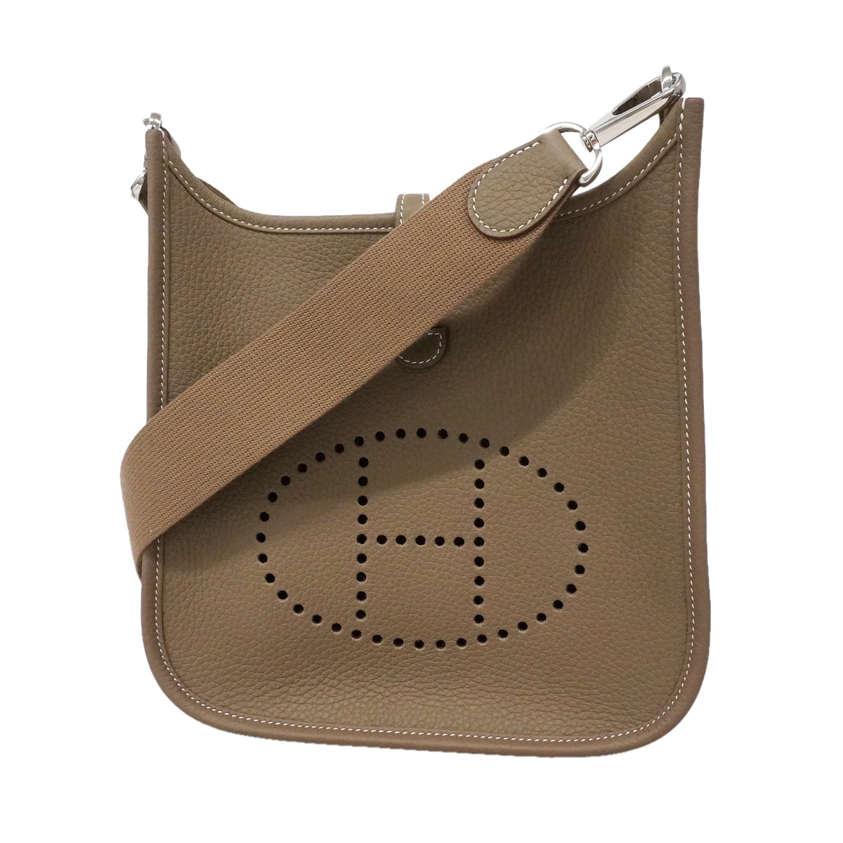 ★最終価格★SALE【6ka0286】エルメス ショルダーバッグ エヴリン23 トリヨンクレマンス エトゥープ シルバー金具 K刻印【中古】レディース