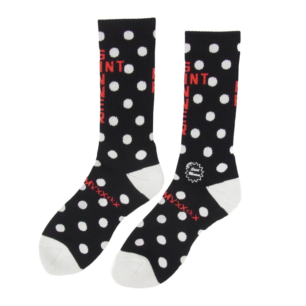 SAINT MICHAEL セントマイケル その他ファッション雑貨 26SS SM-MK8-0000-100 DOT SOCKS ドット ソックス 靴下 ブラック系 M【新古品】【未使用】【中古】