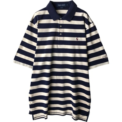 古着 ラルフローレン Ralph Lauren POLO GOLF ポロゴルフ 半袖 ボーダー ポロシャツ メンズL相当/eaa637473