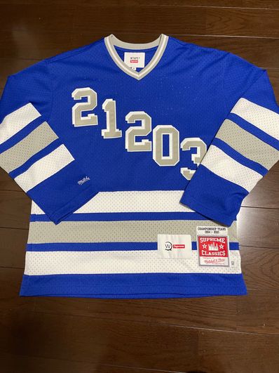 Supreme / WTAPS Mitchell & Ness Hockey Jersey "Blue"