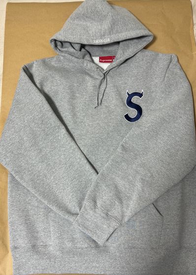 Supreme S Logo Hooded Sweatshirt "Heather Grey" (22FW)