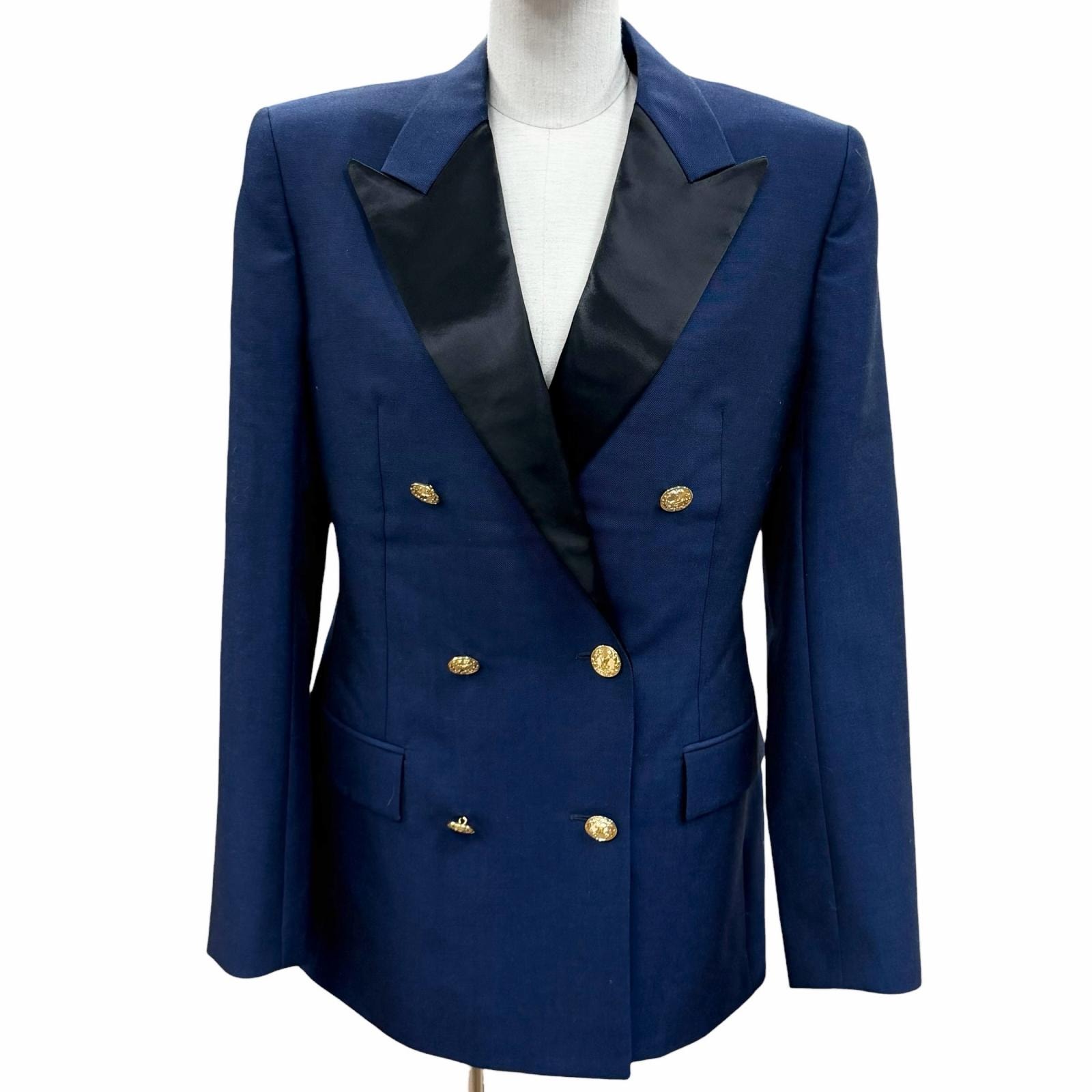 未使用品 ルイヴィトン テーラードジャケット ネイビー レディース 38