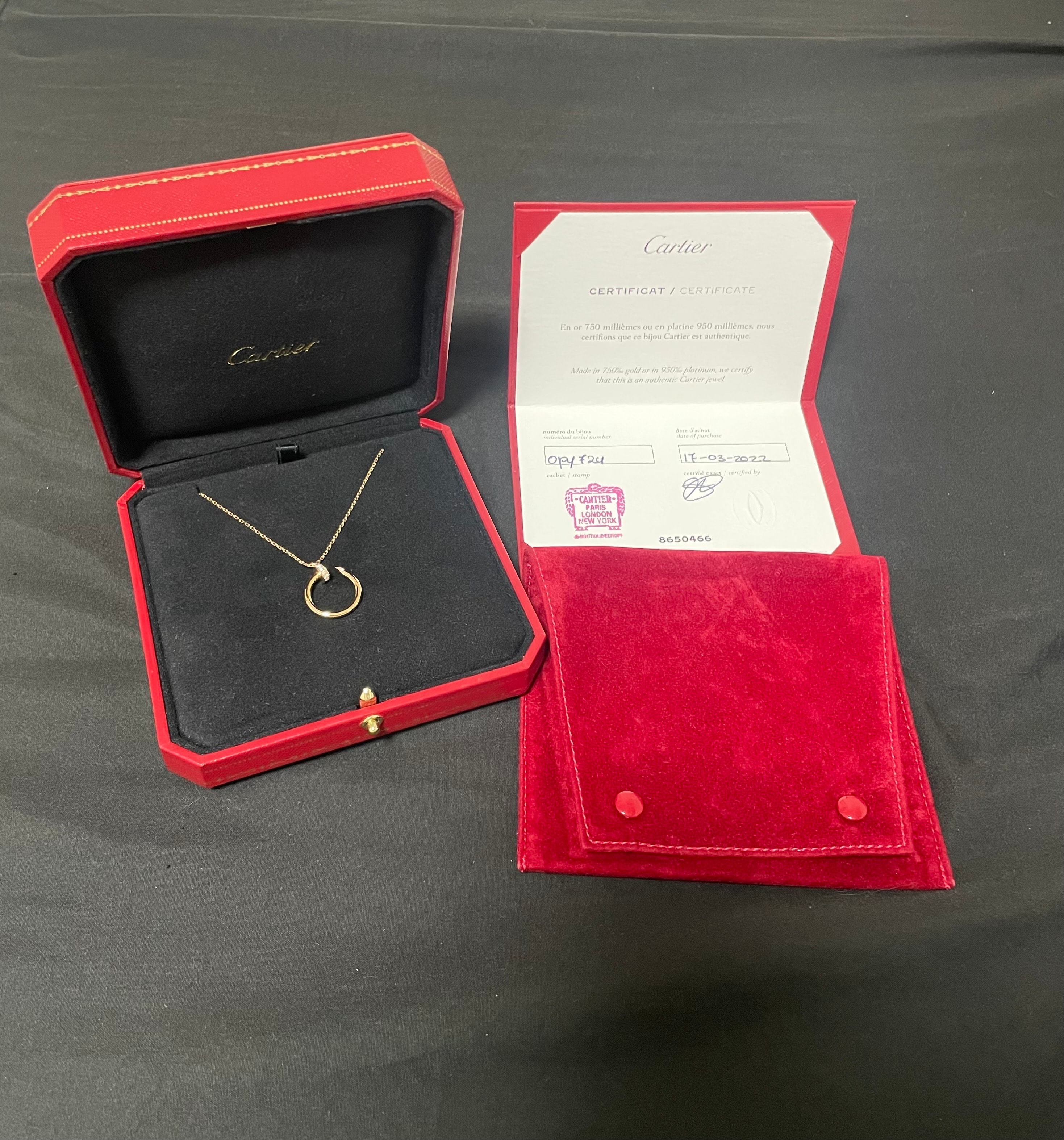 カルティエ ジュスト アン クル ネックレス "イエローゴールド" B7224512