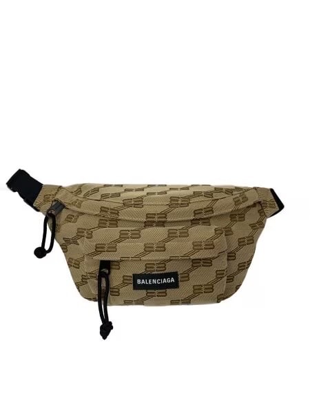 BALENCIAGA Signature Medium Belt Bag BB Monogram Jacquard Canvas "Brown"