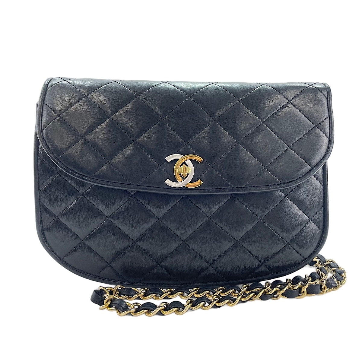 シャネル CHANEL ラムスキン マトラッセ ショルダーバッグ【中古】