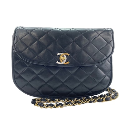 シャネル CHANEL ラムスキン マトラッセ ショルダーバッグ【中古】