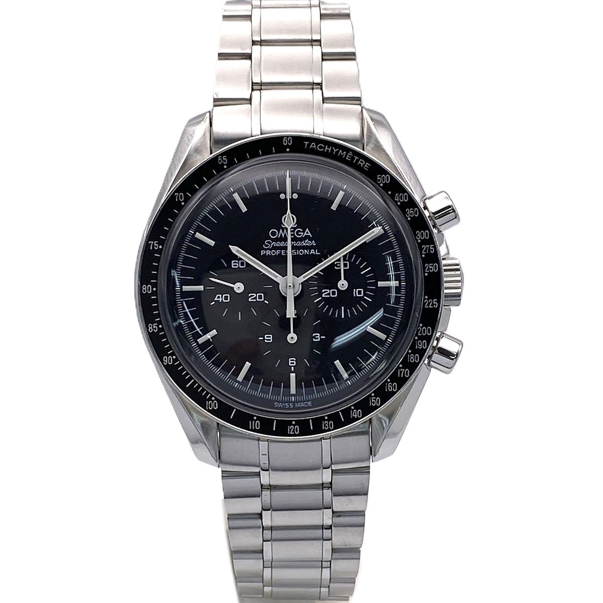 【値下げ】OMEGA オメガ スピードマスター プロフェッショナル 腕時計 3570.50 ステンレススチール シルバー ブラック  メンズ【中古】