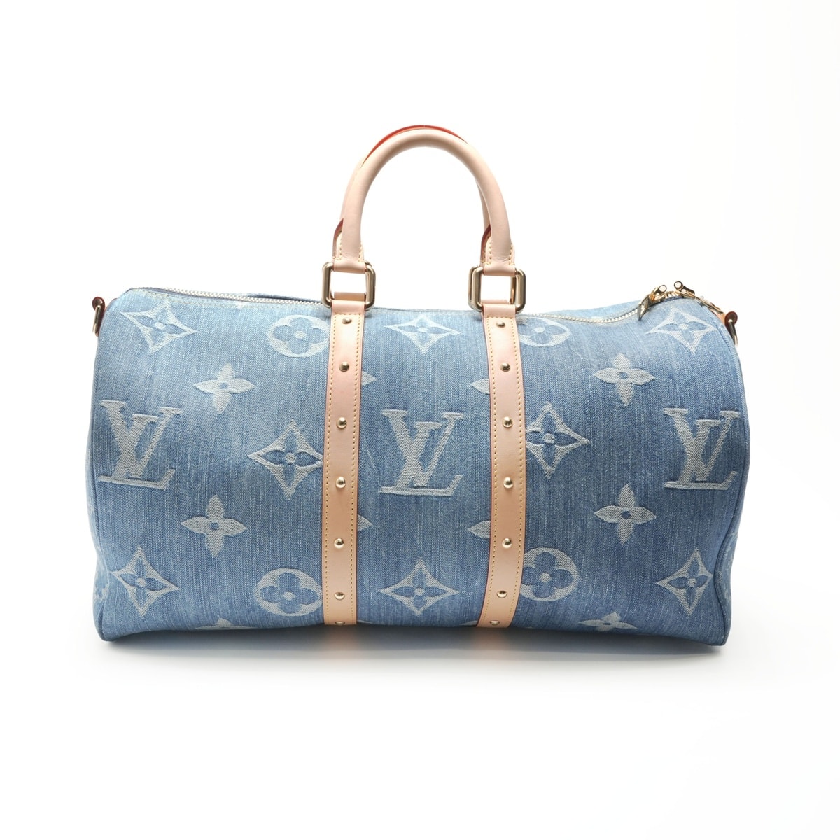 ヴィトン LV 2022-2025年製 モノグラム デニム キーポル バンドリエール45 ボストンバッグ【中古】