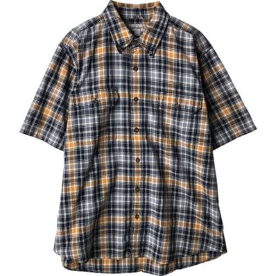古着 カーハート Carhartt RELAXED FIT チェック柄 半袖 ワークシャツ メンズL相当/eaa632763