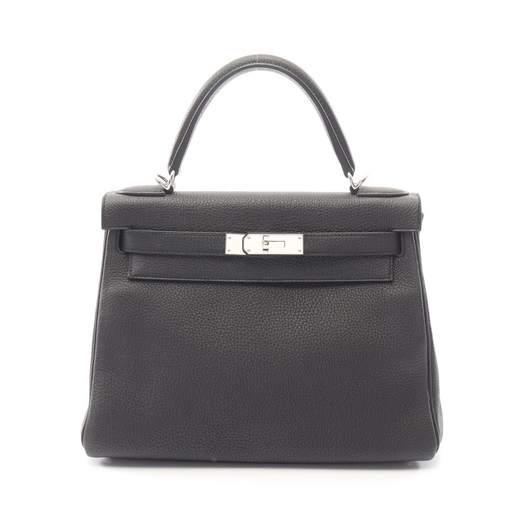 エルメス HERMES ケリー28 内縫い 2WAY ハンドバッグ バッグ レザー トゴ トゴ ブラック(エルメス) T刻印(2015年製造) レディース ブラック系 【中古】
