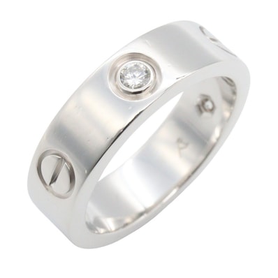 カルティエ CARTIER ラブリング 3PD リング・指輪 ジュエリー K18WG(ホワイトゴールド) ダイヤモンド レディース シルバー系 / クリア系 B4032500 【中古】