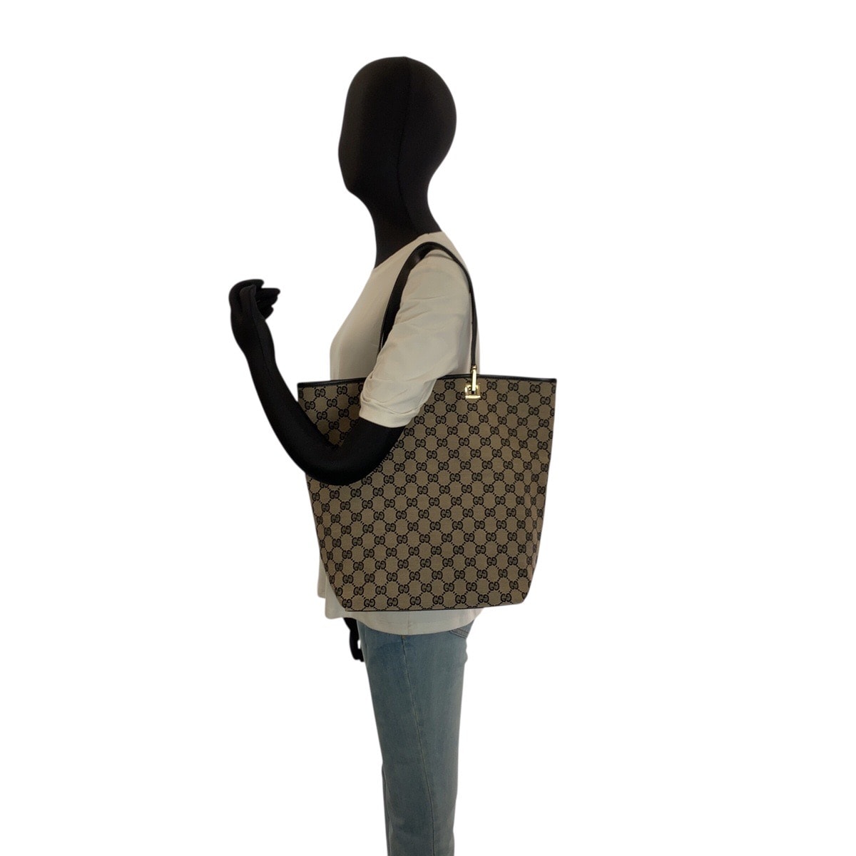 B (目立った傷や汚れなし)】美品 GUCCI グッチ ブラック 黒 ゴールド