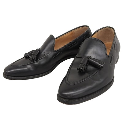 クロケット&ジョーンズ カーフ CAVENDISH2 タッセルローファー シューズ メンズ ブラック 9 9376-1017-01 341ラスト 9