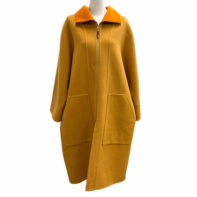 極美品 エルメス コート ブラウン レディース 34 3E0102DZ