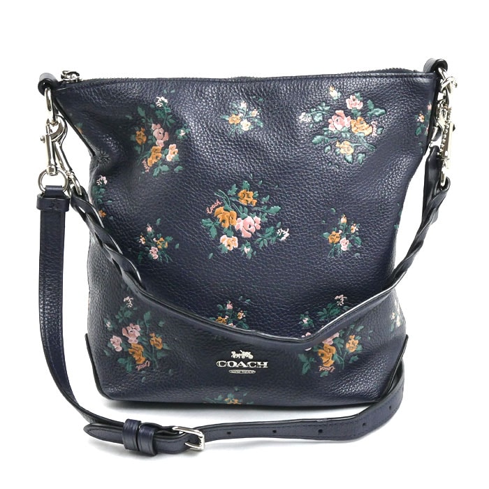 COACH コーチ ミニ アビー ダッフル ショルダーバッグ ネイビー 91022 レディース【中古】