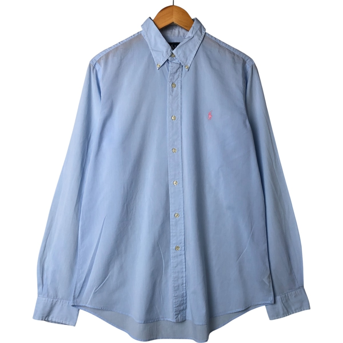 古着 ラルフローレン Ralph Lauren CUSTOM FIT 長袖 ボタンダウンシャツ メンズL相当/eaa542649