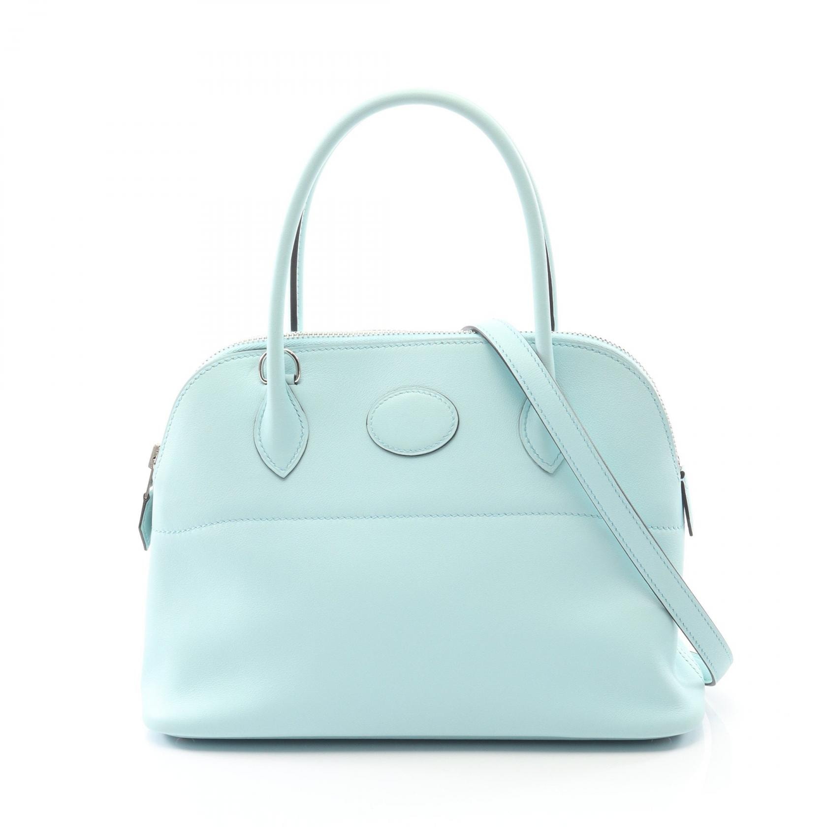 エルメス HERMES ボリード27 ハンドバッグ バッグ レザー カーフ(牛革) ヴォースイフト ヴォースイフト ブルーゼフィール A刻印(2017年製造) レディース ブルー系 【中古】