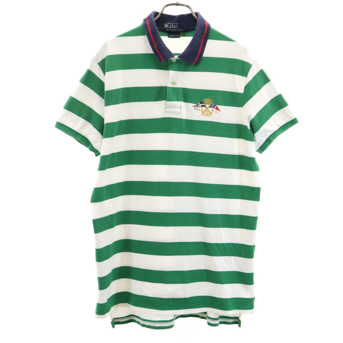 ポロバイラルフローレン ボーダー 半袖 ポロシャツ L レッド系 Polo by 