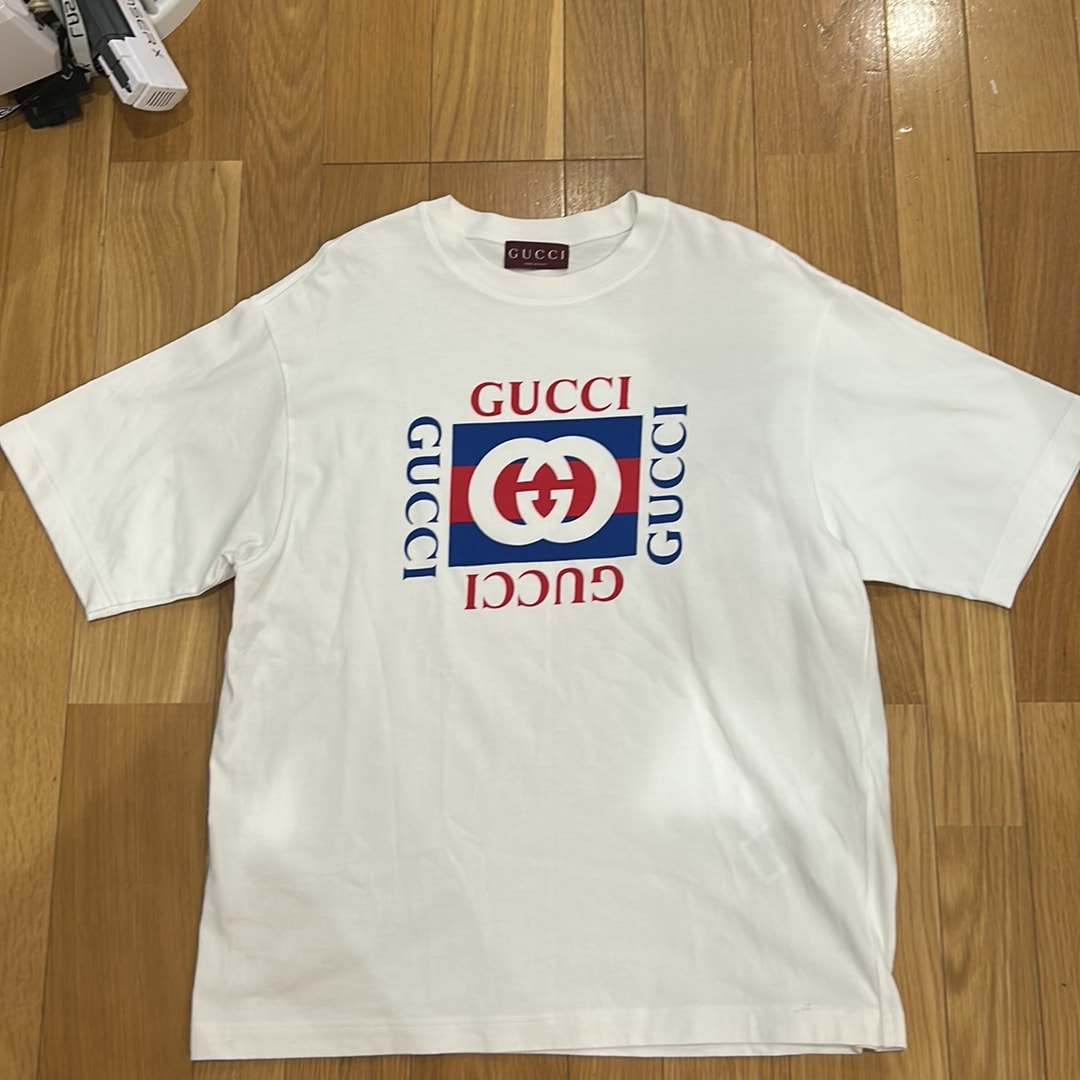 GUCCI Logo Print T-Shirt "White"