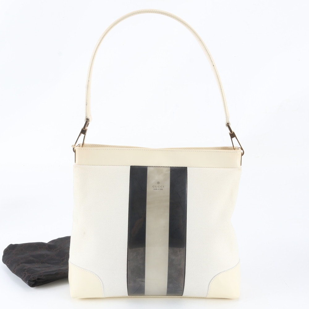 ■美品 グッチ001 4231 ショルダーバッグ レザー×キャンバス