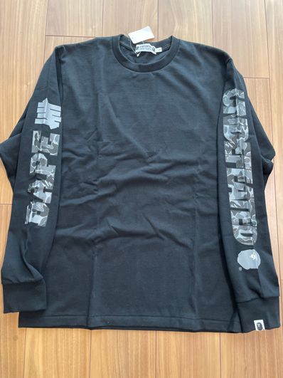 A BATHING APE / Undefeated 2 Long Sleeve Tee "Black"