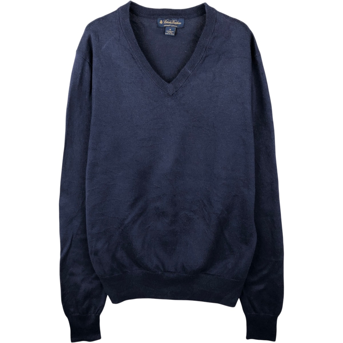 古着 ブルックスブラザーズ Brooks Brothers Vネック コットンニットセーター メンズM相当/eaa637180