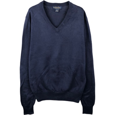 古着 ブルックスブラザーズ Brooks Brothers Vネック コットンニットセーター メンズM相当/eaa637180