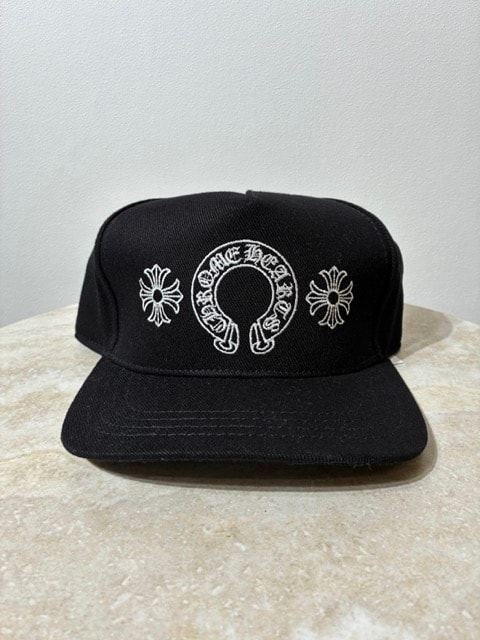Chrome Hearts Baseball Cap Horseshoe & Cross "Black/White"